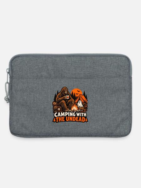 Camping mit den Untoten - Laptoptasche 13" - Grau meliert