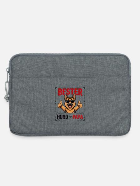 Bester Hund Papa Deutscher Schäferhund - Laptoptasche 13" - Grau meliert