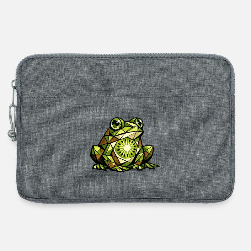 Kiwi-Frosch-Kubismus-Version - Laptoptasche 13" - Grau meliert