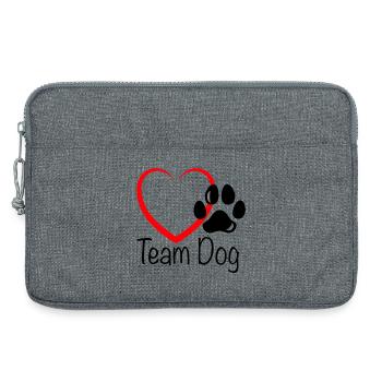Team Dog Herz - Laptoptasche 13" - Grau meliert - Vorne