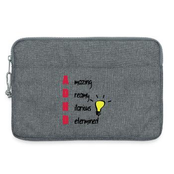 Don de soutien TDAH / TDAH - Sacoche pour ordinateur portable 13 pouces - gris chiné - Devant