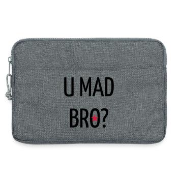 Citation / Geek / Gaming / Gamer / Nerd - Sacoche pour ordinateur portable 13 pouces - gris chiné - Devant