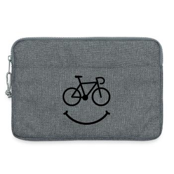 bike smile rennrad - Laptoptasche 13" - Grau meliert - Vorne
