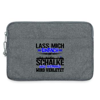 Lasst mich auf Schalke | Farbe änderbar - Laptoptasche 13" - Grau meliert - Vorne