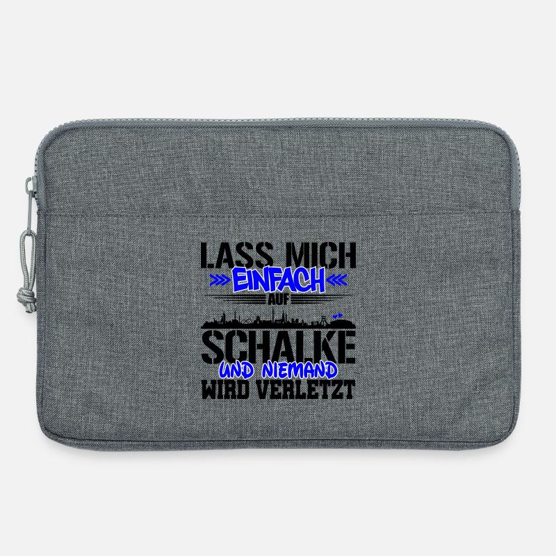 Lasst mich auf Schalke | Farbe änderbar - Laptoptasche 13" - Grau meliert
