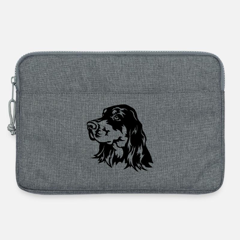 Gordon Setter Kopf - Laptoptasche 13" - Grau meliert