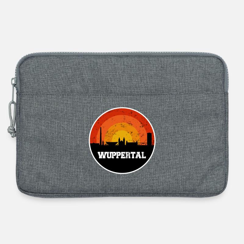 Wuppertal Skyline (Lights out) - Laptoptasche 13" - Grau meliert