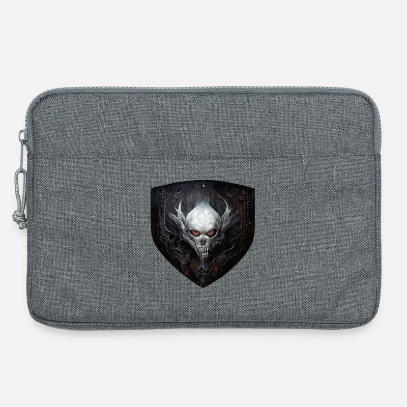 Totenkopf Wappen - Laptoptasche 13" - Grau meliert