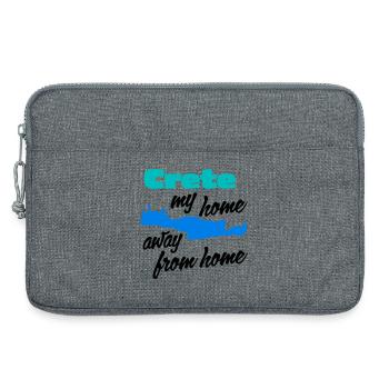 Crete – my home away from home - Laptop bag 13" - heather grey - Front