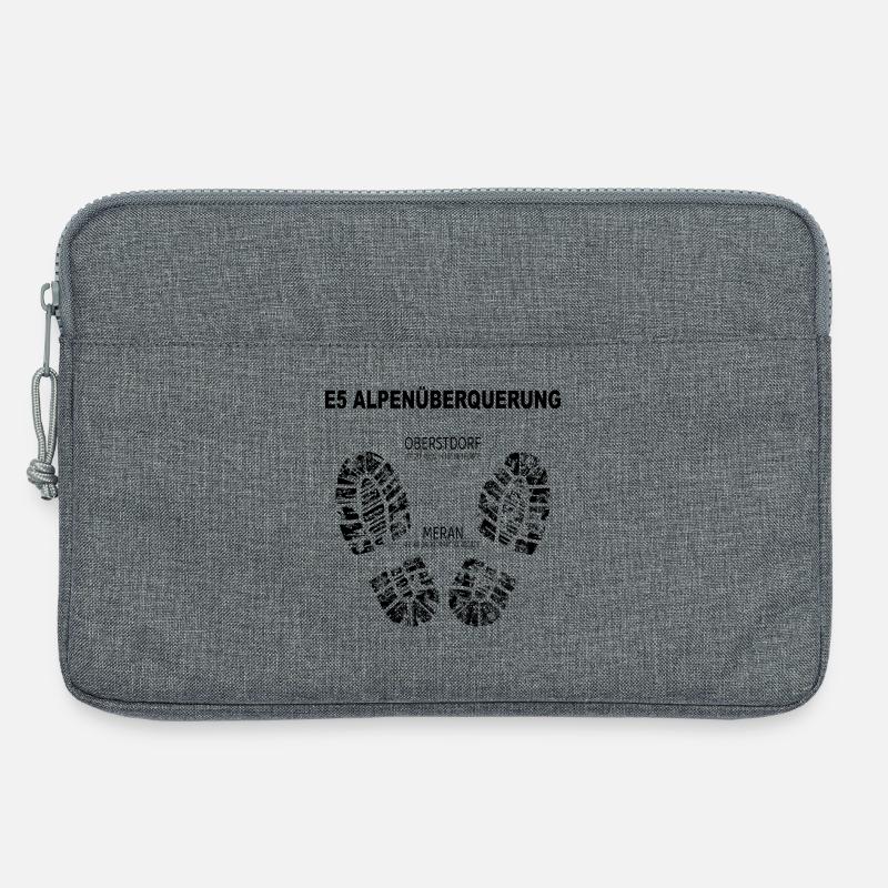 E5 Alpenüberquerung - Laptoptasche 13" - Grau meliert