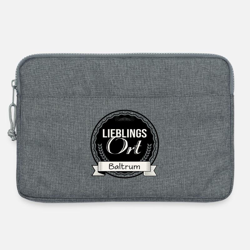 Lieblingsort Baltrum - Laptoptasche 13" - Grau meliert