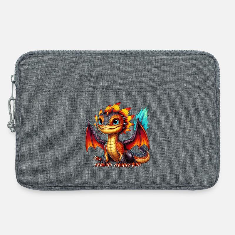 Drache - Laptoptasche 13" - Grau meliert