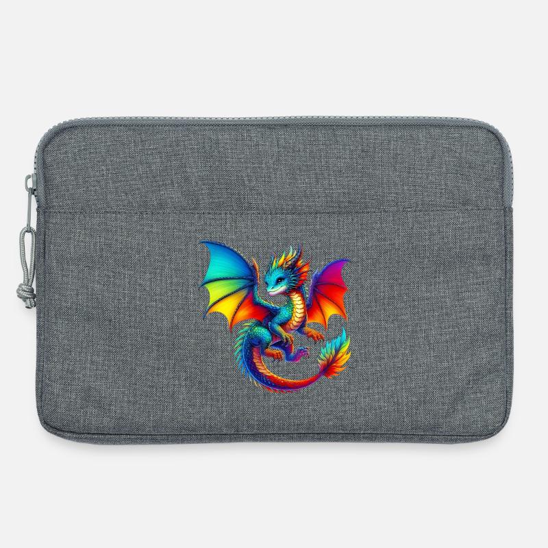 Drache - Laptoptasche 13" - Grau meliert