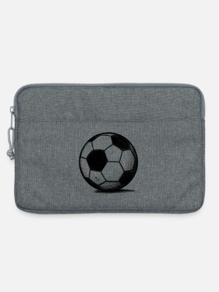 Der klassische Fussball - Laptoptasche 13" - Grau meliert
