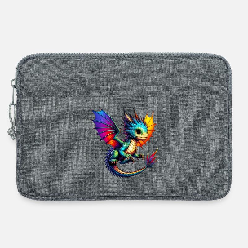 Drache - Laptoptasche 13" - Grau meliert