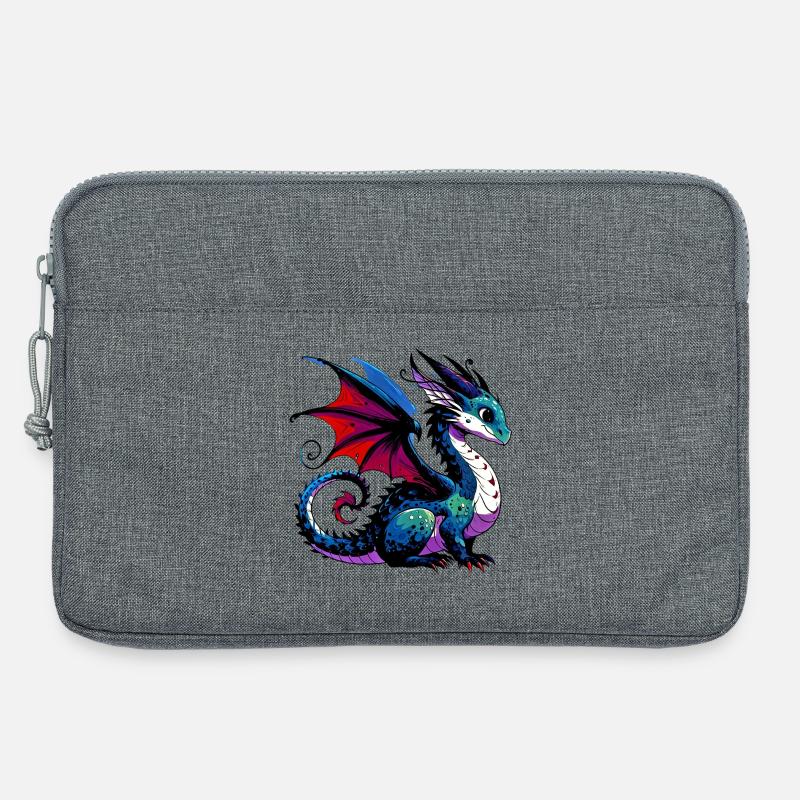Drache - Laptoptasche 13" - Grau meliert