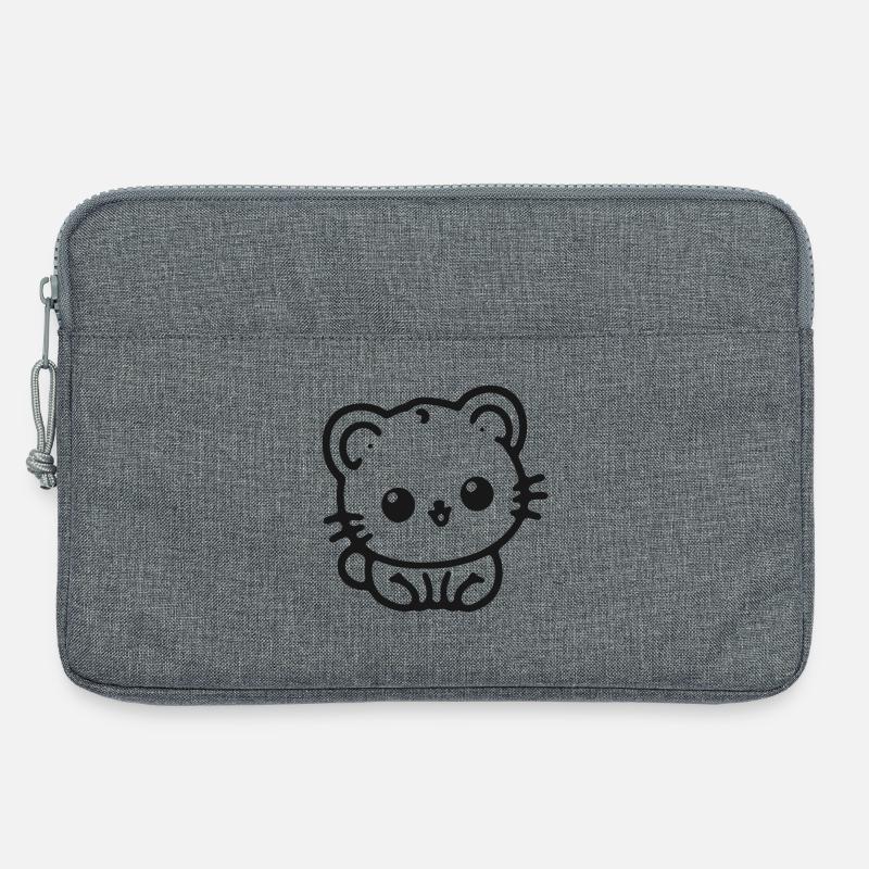 Kuschelpanda Kontur - Laptoptasche 13" - Grau meliert