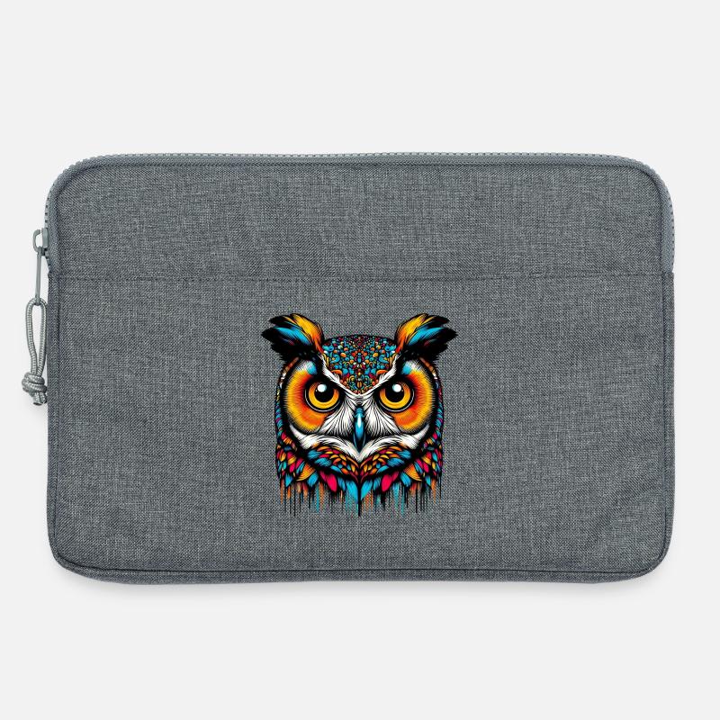 Eule - Laptoptasche 13" - Grau meliert