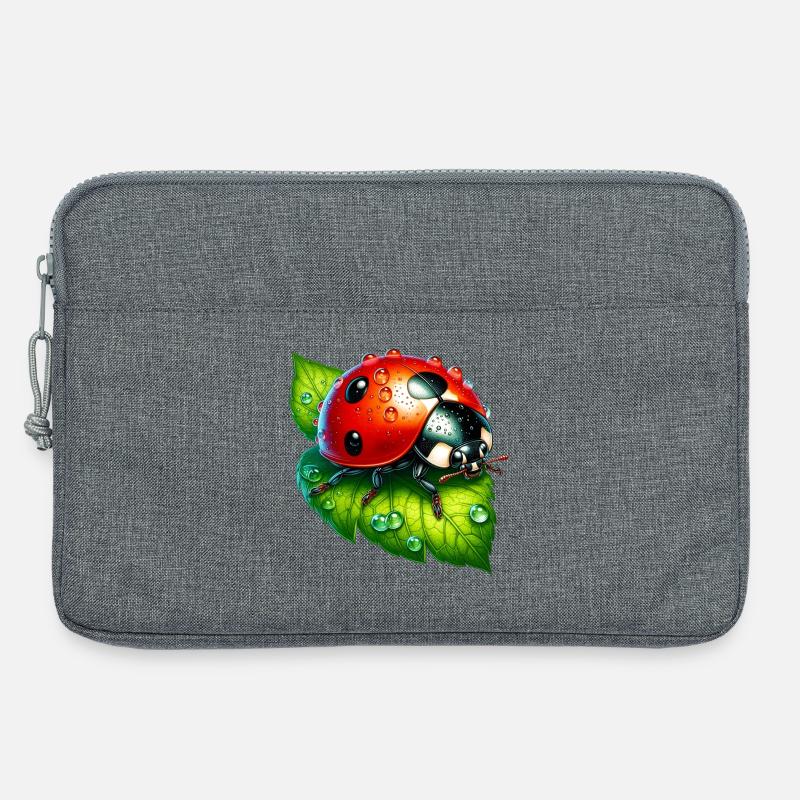 Marienkäfer - Laptoptasche 13" - Grau meliert