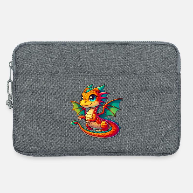Drache - Laptoptasche 13" - Grau meliert