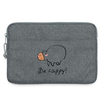 Ne vous inquiétez pas, soyez cappy - Sacoche pour ordinateur portable 13 pouces - gris chiné - Devant