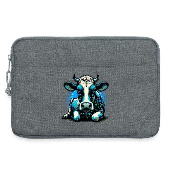 Vache - Sacoche pour ordinateur portable 13 pouces - gris chiné - Devant