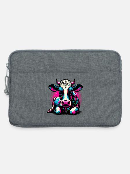 Kuh - Laptoptasche 13" - Grau meliert