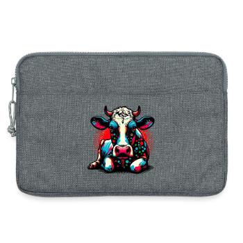 Cow - Laptop bag 13" - heather grey - Front