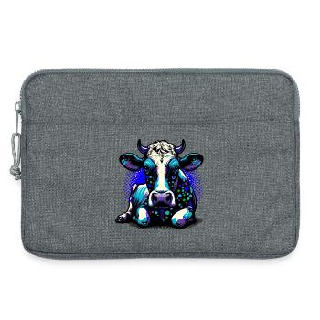 Vache - Sacoche pour ordinateur portable 13 pouces - gris chiné - Devant