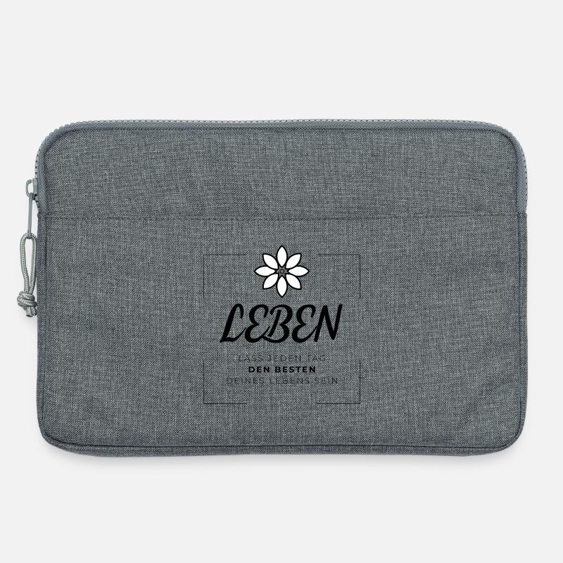 Weisheit - Leben - Laptoptasche 13" - Grau meliert