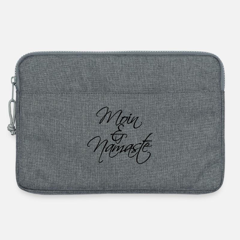 Moin & Namaste, schwarz - Laptoptasche 13" - Grau meliert