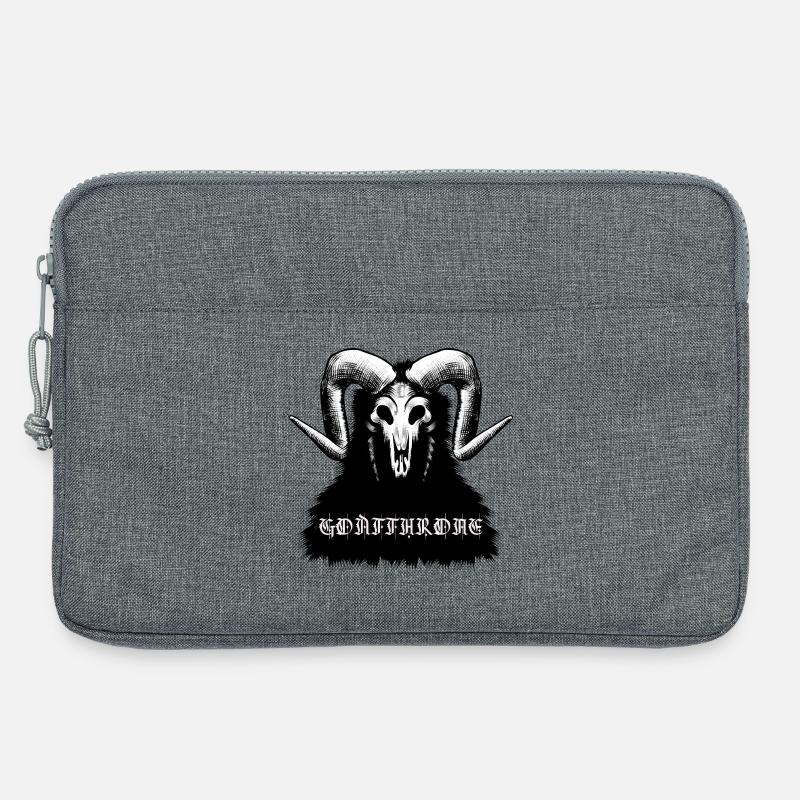 Goatthrone Goat Throne Design Metal DOOM - Laptop bag 13" - heather grey