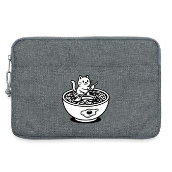 Cute Noudle Soup Cat - Laptoptasche 13" - Grau meliert - Vorne