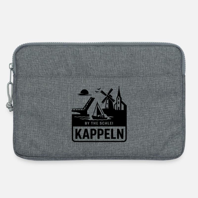 Kappeln Schlei SH Schleswig Holstein Silhouette - Laptoptasche 13" - Grau meliert