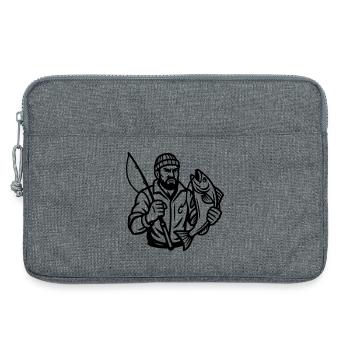 Angler - Laptoptasche 13" - Grau meliert - Vorne