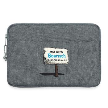 Mia Redn Dialecte bavarois Humour - Sacoche pour ordinateur portable 13 pouces - gris chiné - Devant