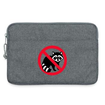 No Raccoon Zone Emblem - Laptop bag 13" - heather grey - Front