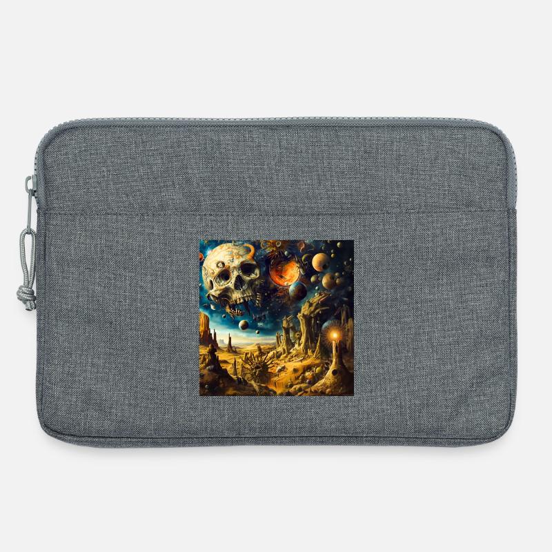Kosmische Skelettlandschaft - Laptoptasche 13" - Grau meliert
