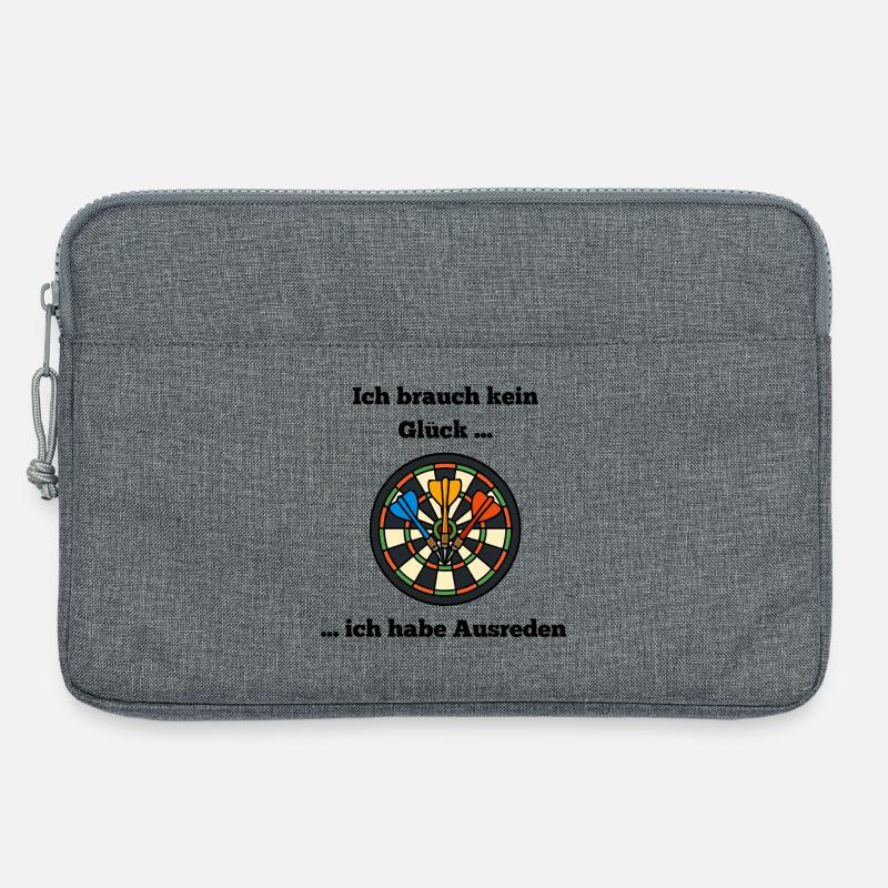 Buntes Dartboard Motiv - Laptoptasche 13" - Grau meliert