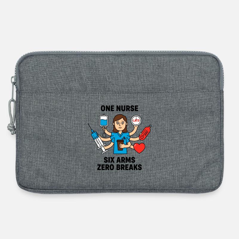 Überfordertes Multitasking-Chaos der Krankenschwester - Laptoptasche 13" - Grau meliert