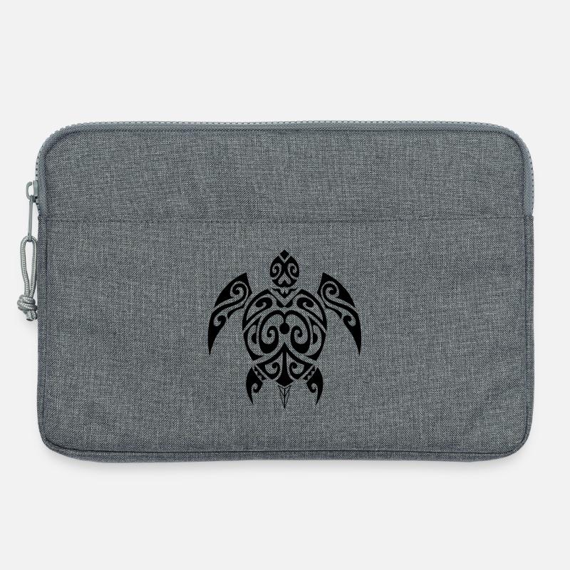 Schildkröte-2-schwarz - Laptoptasche 13" - Grau meliert