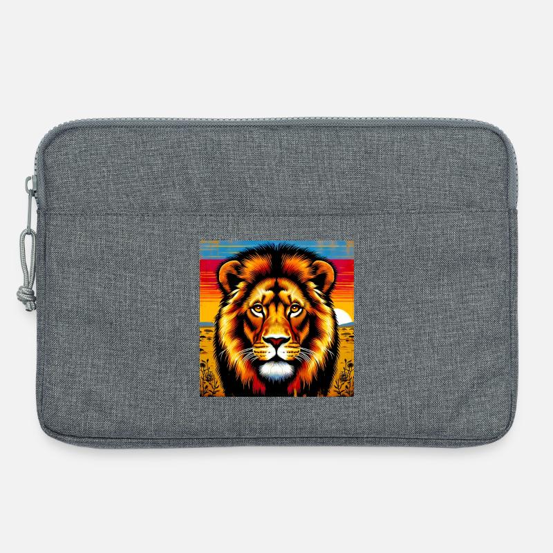 Löwe - Laptoptasche 13" - Grau meliert