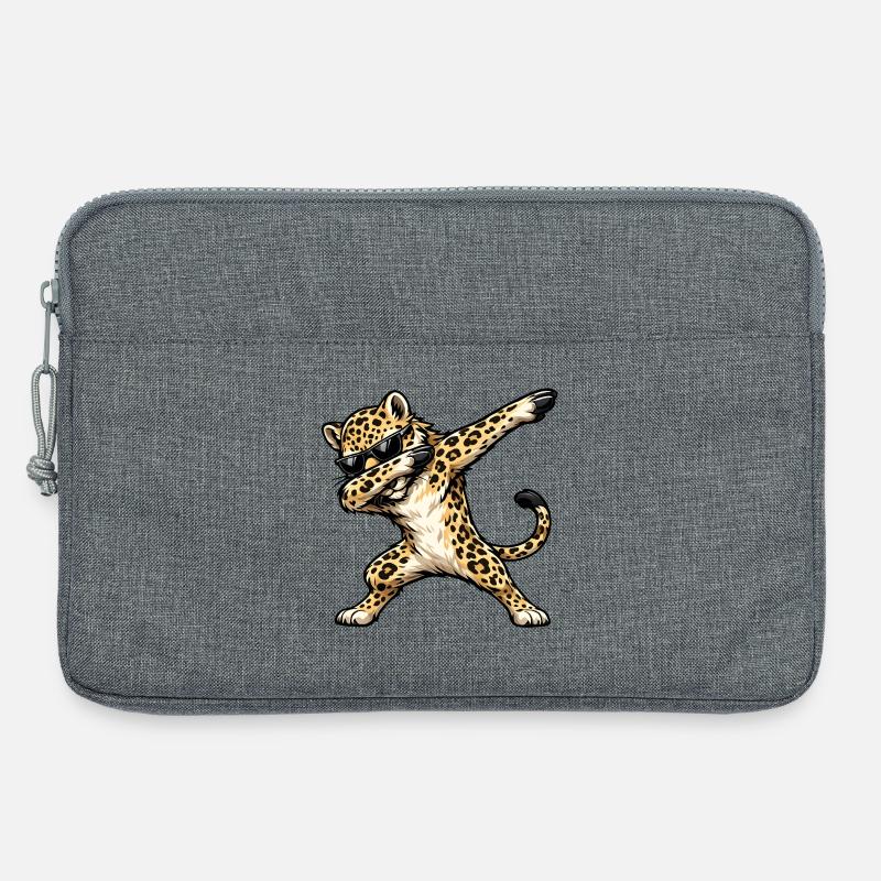 Dabbing Leopard - Laptop bag 13" - heather grey