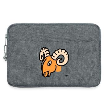 Widder groß - Laptoptasche 13" - Grau meliert - Vorne