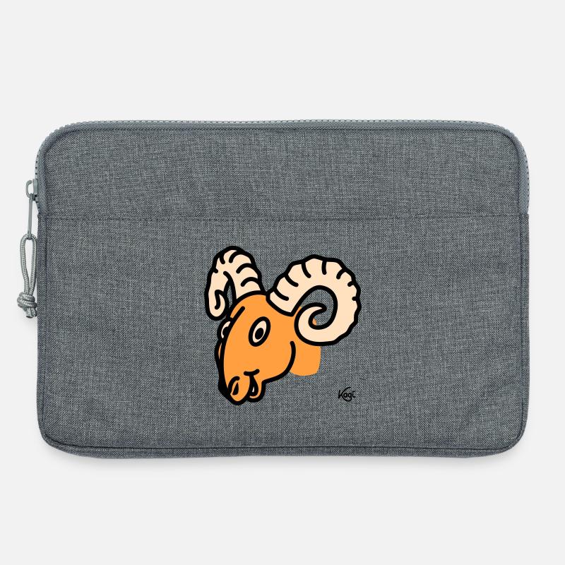Widder groß - Laptoptasche 13" - Grau meliert
