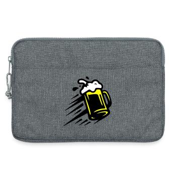 Icône de chope de bière - Sacoche pour ordinateur portable 13 pouces - gris chiné - Devant