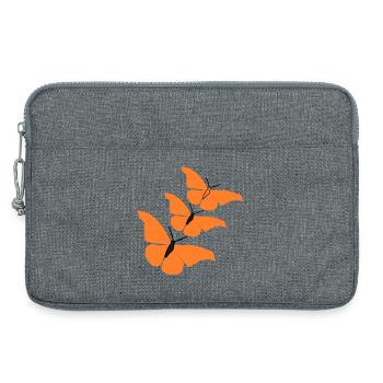 3_schmetterlinge_22 - Sacoche pour ordinateur portable 13 pouces - gris chiné - Devant