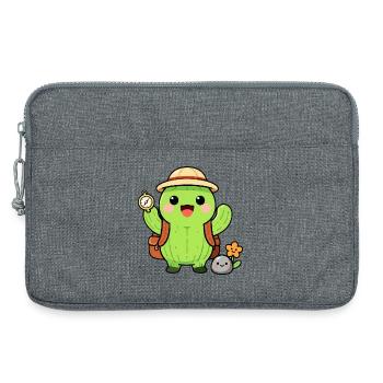 Cactus explorateur avec sac à dos - Sacoche pour ordinateur portable 13 pouces - gris chiné - Devant