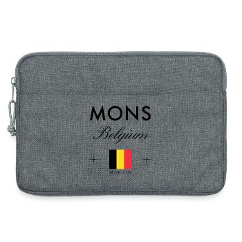 Mons Belgium Coordine le souvenir de voyage - Sacoche pour ordinateur portable 13 pouces - gris chiné - Devant