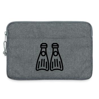 Tauchflossen - Laptoptasche 13" - Grau meliert - Vorne